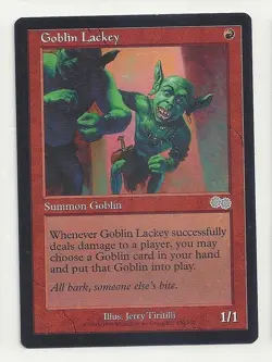MTG URZA'S SAGA: 1x NM Goblin Lackey Magic the Gathering Card Hand Into Play ETB - Image 1