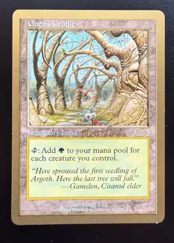 MTG-(Magic The Gathering)-Gaea's Cradle#4-NM-99 World Championship (Matt Linde) - Image 1
