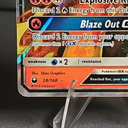Pokemon Blaziken GX Ultra Rare Full Art Holo 28/168 SM-Celestial Storm 2018 NM/M - Image 5