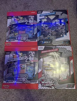 Pokemon TCG White Flare Binder + Poster Collection Sam's Club Bundles SET OF 2 - Image 1