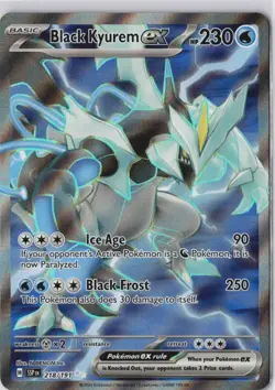 Black Kyurem ex Holo SSP Surging Sparks 218/191 NM Pokemon Card - Image 1