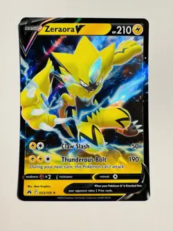 Pokemon TCG Zeraora v Crown Zenith Holo Ultra Rare Card 053/159 - Image 1