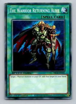 2020 Yugioh Spell Card The Warrior Returning Alive SBCB-EN161 1st Edition Common - Image 1