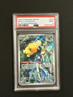 2025 Pokemon MISTYS PSYDUCK Destined Rivals Illustration Rare 193/182 PSA 9 JFB4 - Image 1