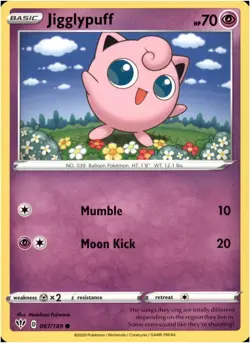 Jigglypuff #67/189 - Common - Pokemon Darkness Ablaze 2020 - Near Mint - Image 1