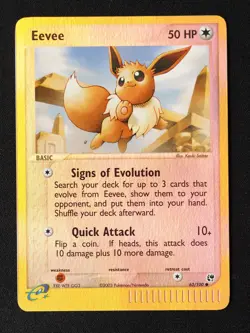 Eevee 63/100 EX Sandstorm Reverse Holo Pokemon Card - Image 1