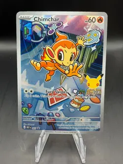 TCG POKEMON CHIMCHAR FULL ART HOLO 041 PROMO 30TH ANNIVERSARY - Image 1