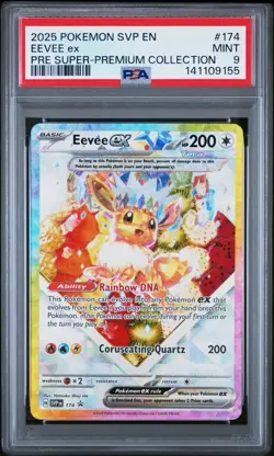 2025 Pokemon SVP EEVEE ex #174 PSA MINT 9 - Image 1