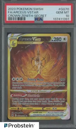 2023 Pokemon SWSH Crown Zenith #GG70 FA/Arceus VSTAR PSA 10 GEM MINT - Image 1