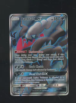 Pokemon TCG Burning Shadows 139/147 Darkrai GX Ultra Rare - Image 1