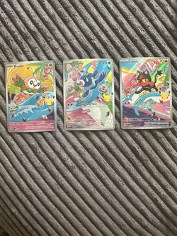 Pokemon TCG First Partner Illustration Collection Series 1 Gen 7 Alola Starters - Image 2