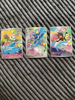 Pokemon TCG First Partner Illustration Collection Series 1 Gen 7 Alola Starters - Image 3