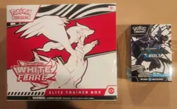 Pokemon White Flare ETB & Black Bolt Booster Bundle New Sealed - Image 1