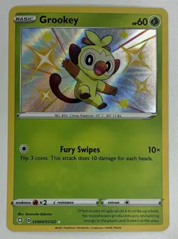 Pokemon Holo Grass Lot – Celebi Amazing Rare, Rillaboom x2, Grookey, Rowlet, Bli - Image 2