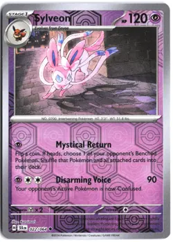 Sylveon 022/064 Uncommon Shrouded Fable Pokemon Reverse Holo - Image 1