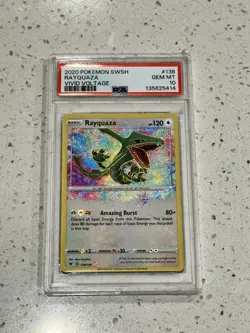 2020 Pokemon SWSH Vivid Voltage Rayquaza Amazing Rare Holo #138/185 PSA 10 - Image 1