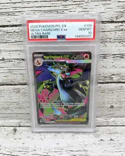 Pokemon TCG Mega Charizard X ex Ultra Rare Holo 109/094 Phantasmal Flames - Image 1