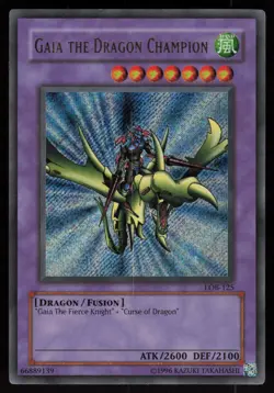 Gaia the Dragon Champion LOB-125 Ultra Rare Name Error Yu-Gi-Oh - Image 1