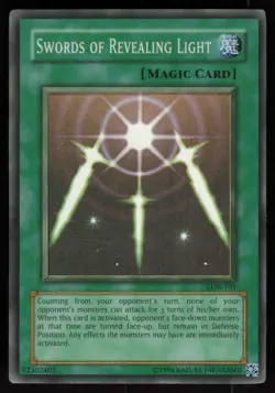 Swords of Revealing Light LOB-101 FOIL SHIFT + FADED ERROR Yu-Gi-Oh - Image 1