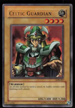 Celtic Guardian LOB-007 Insufficient Ink Error Yu-Gi-Oh - Image 1