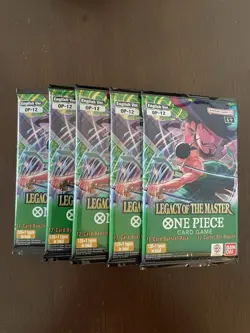 One Piece Legacy Of The Master OP-12 Five 5 Booster Packs Lot English B - Image 1