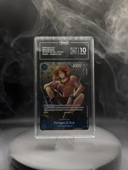 TAG Gem Mint 10 - Portgas D.Ace P-074 - Promo One Piece Tin Pack Set Vol.2 - Image 1