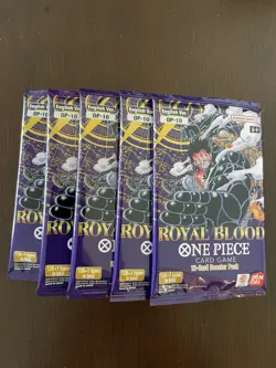 One Piece Royal Blood OP-10 Five 5 Booster Packs Lot English - Image 1