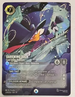 DARKWING DUCK Cool Under Pressure ENCHANTED! Disney Lorcana WINTERSPELL 239/204 - Image 1