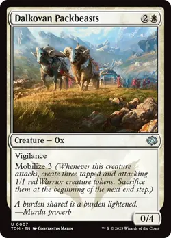 Dalkovan Packbeasts TDM Tarkir Dragonstorm MTG UNCOMMON M/NM - Image 1
