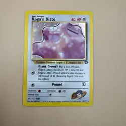 Koga's Ditto 10/132 WOTC Gym Challenge Rare Unlimited Holo Pokemon - Image 1