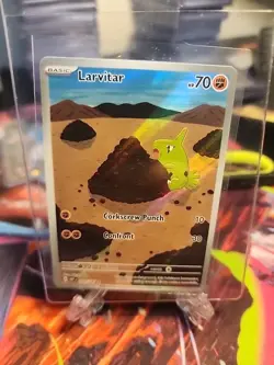 Larvitar 203/197 SV03 Obsidian Flames Illustration Rare Holo Pokemon TCG - Image 1