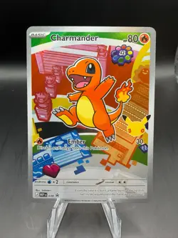 TCG POKEMON CHARMANDER FULL ART HOLO 038 PROMO 30TH ANNIVERSARY - Image 1