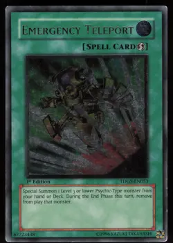 Emergency Teleport (UTR) TDGS-EN053 Ultimate Rare 1st Edition EURO Yu-Gi-Oh - Image 1