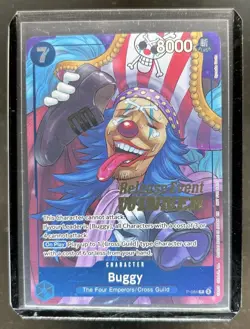 One Piece Buggy Gold Stamped Pre-Release Winner Promo P-084 - Image 1