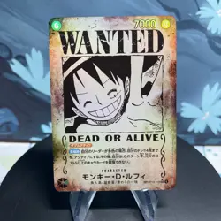 One Piece Monkey D. Luffy OP13-118 Japanese SP SEC Wanted Poster NM - Image 1