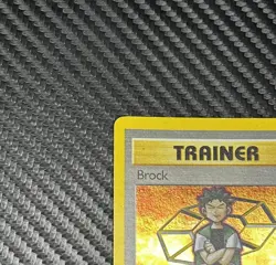 Pokemon Brock 15/132 Gym Heroes Holo WOTC Vintage Trainer Card NM/LP - Image 2
