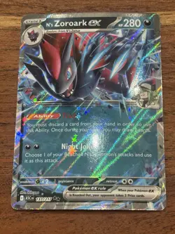 Pokemon TCG N's Zoroark EX 137/217 Ascended Heroes Double Rare NM Card - Image 1