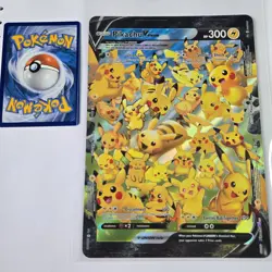 Oversized Pikachu V-UNION Jumbo Pokemon TCG Promo Card - Image 2