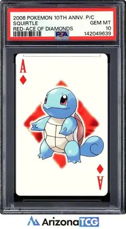 Pokemon 2006 Squirtle Ace Of Diamonds 10th Annv. Playing Card GEM MINT PSA 10 - Image 1