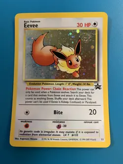 Eevee #11 Black Star Promo Holo Rare Vintage Pokemon Card - NM - Image 1