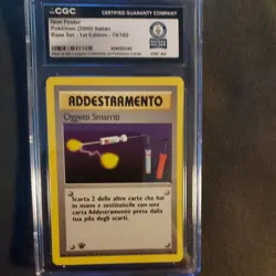 CGC WORLD RECORD 1st Edition Pokemon Card 74/102 Item Finder Nice Rare Italian - Image 2
