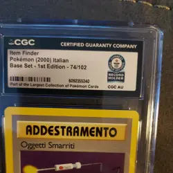 CGC WORLD RECORD 1st Edition Pokemon Card 74/102 Item Finder Nice Rare Italian - Image 3