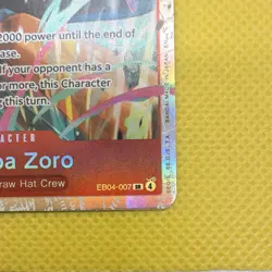 Bandai One Piece CCG Roronoa Zoro EB04-007 Super Rare Foil Full Art Card - Image 4