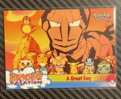 Pokemon Topps Pikachu's Vacation #58 A Great Day Vintage Trading Card 1998 - Image 1