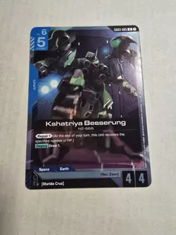 GUNDAM CARD GAME GD03-005 KSHATRIYA BESSERUNG (R) FOIL CARD - STEEL REQUIEM - Image 1