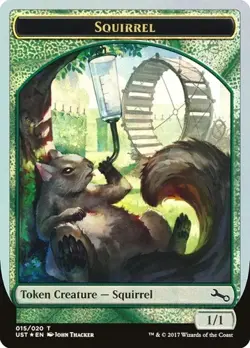 Squirrel - Foil Token Unstable LP MTG - Image 1