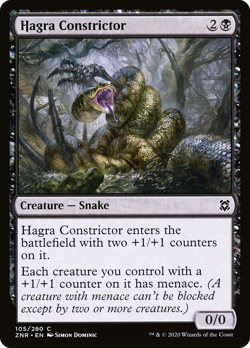 HAGRA CONSTRICTOR X 4 N/M ZENDIKAR RISING MAGIC THE GATHERING - Image 1