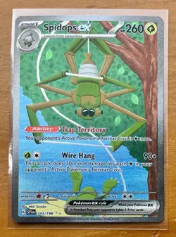 Pokemon SPIDOPS ex Scarlet and Violet Base Special Illustration Rare #243/198 - Image 1