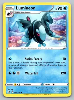 Pokemon TCG SWSH11: Lost Origin Lumineon 041/196 - Image 1