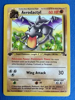 Aerodactyl 16/62 1st Edition Fossil Rare Pokemon WOTC 1999 NM - Image 1